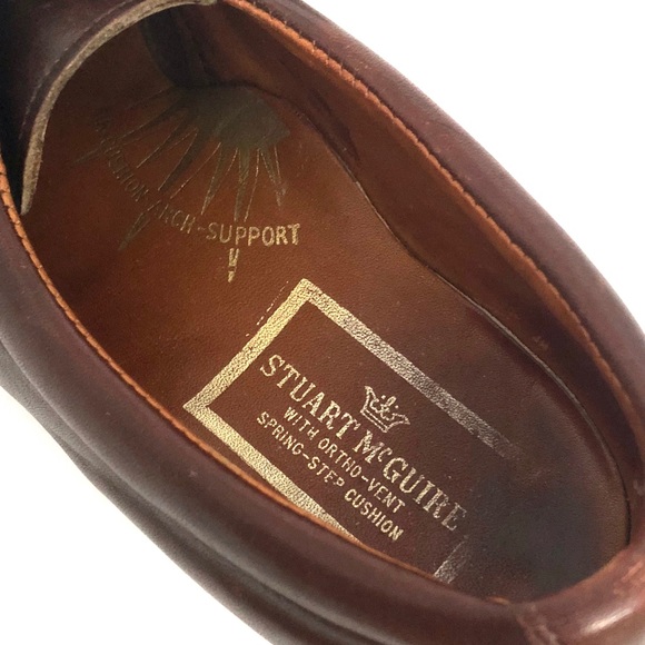 Vtg Stuart McGuire Woven Leather Lace Derby Shoes